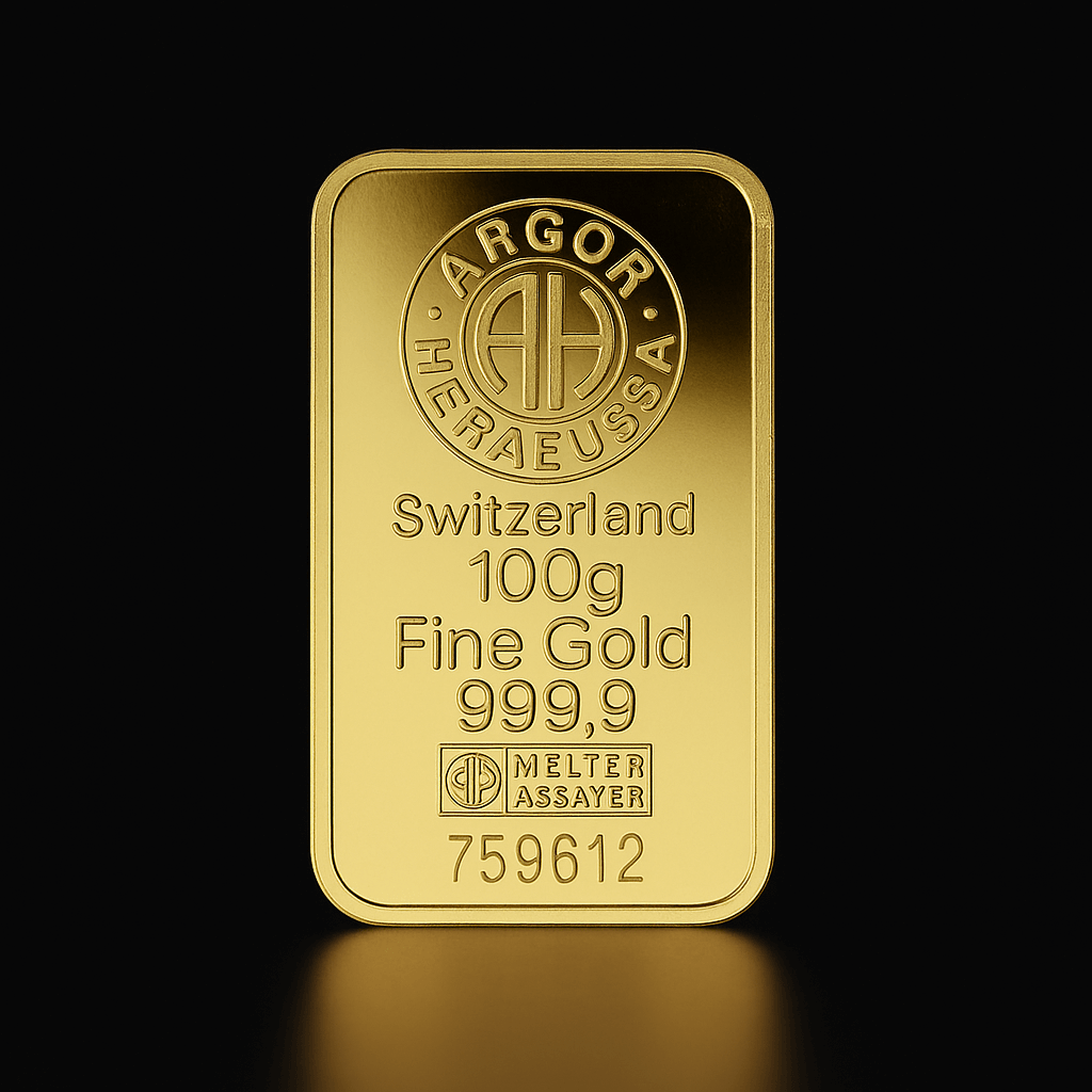 Pllakë ari 100g Kerber GOLD Mali i Zi Pllakë ari 100g Kerber GOLD Mali i Zi