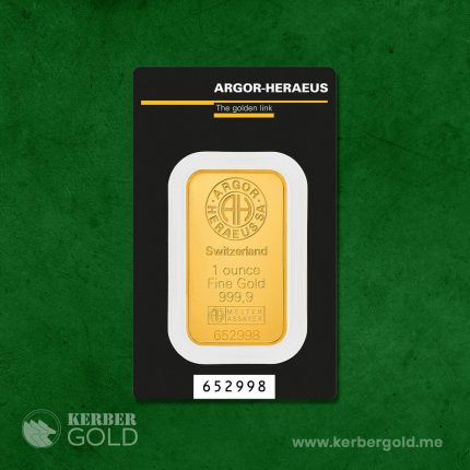 Pllakë ari 20g Kerber GOLD Mali i Zi – Pjesa e Përparme