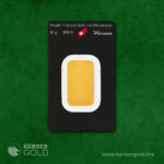 10g gold bar – certified 999.9 fine investment gold by KERBER GOLD Montenegro