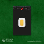 1g gold bar – certified 999.9 fine investment gold by KERBER GOLD Montenegro